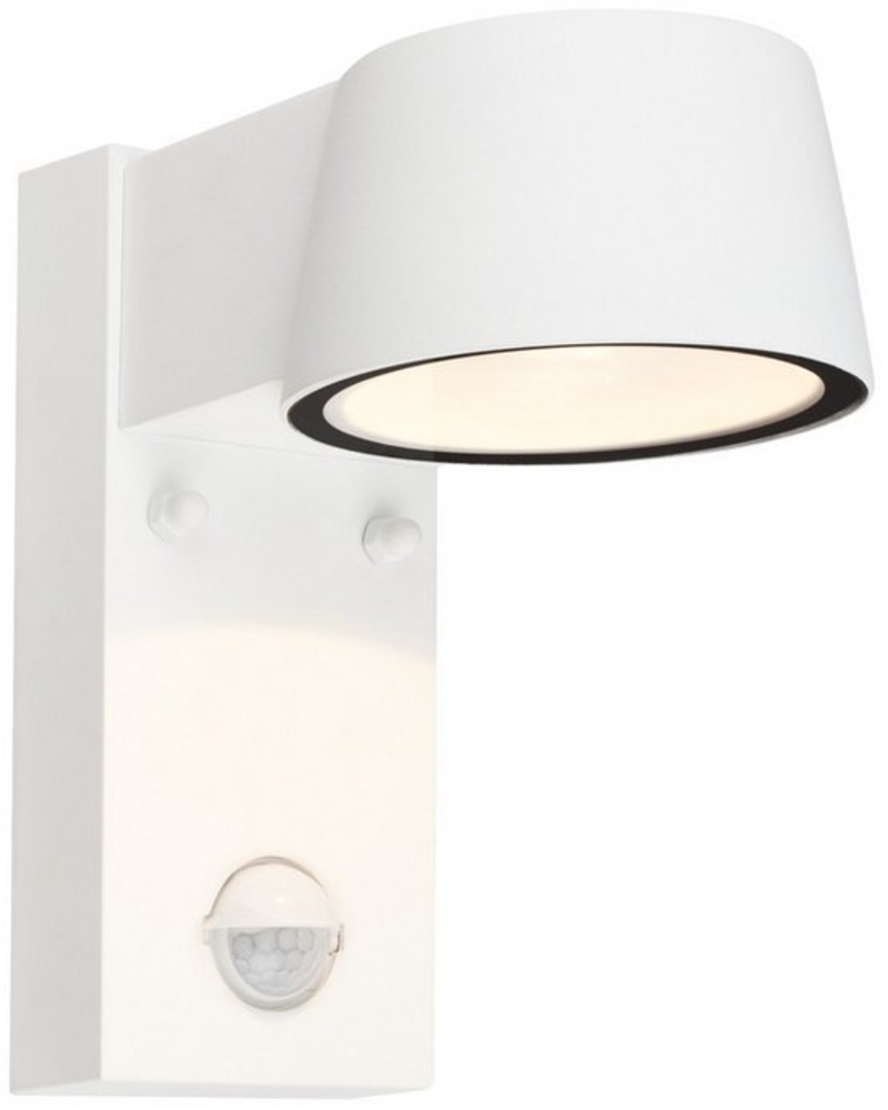 TELEFUNKEN - LED Wandleuchte Aussen mit Bewegungsmelder, Dämmerungssensor, Spritzwasserschutz, Aussenlampe, Wandlampe, LED Strahler, Außenbeleuchtung, Außenleuchte, 16,5 x 9,5 x 15,5 cm, Weiß Bild 1
