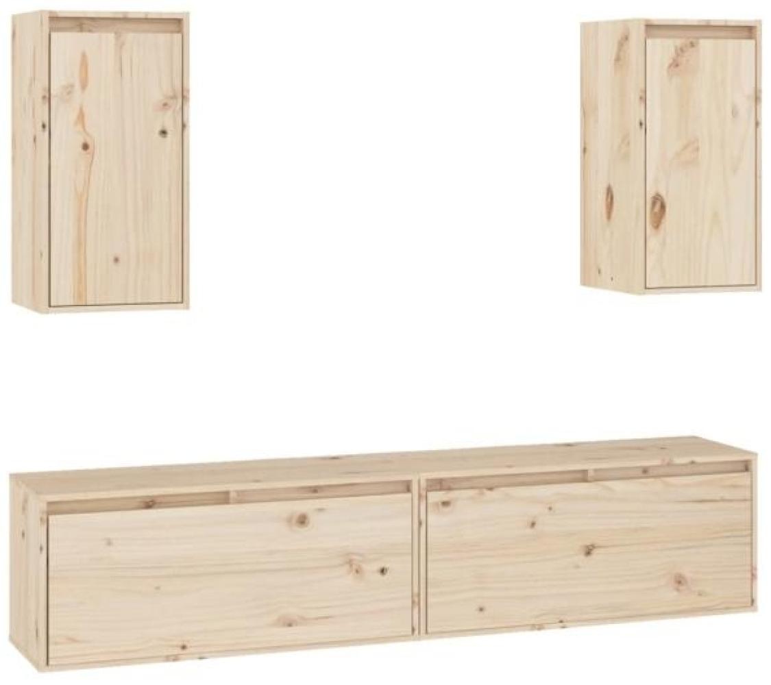 TV-Schränke 4 Stk. Massivholz Kiefer [3100169] Bild 1