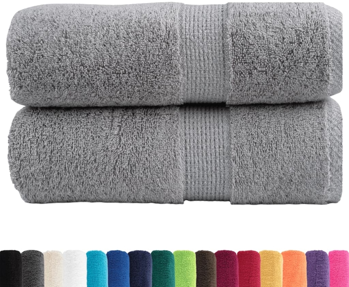 vidaXL Premium-Waschtücher SOLUND 2 Stk. Grau 30x30 cm 600 g/m² 137299 Bild 1