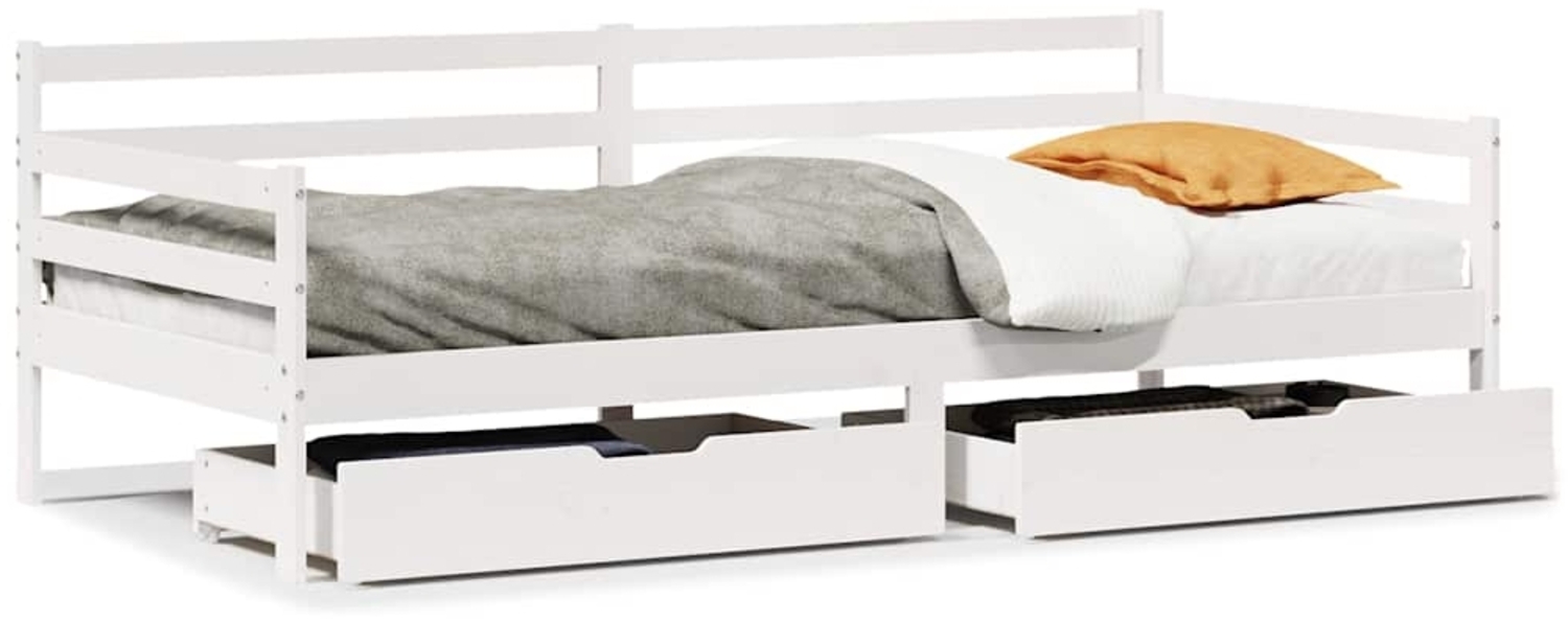 vidaXL Tagesbett mit Schubladen 80x200 cm Massivholz Kiefer 3302063 Bild 1