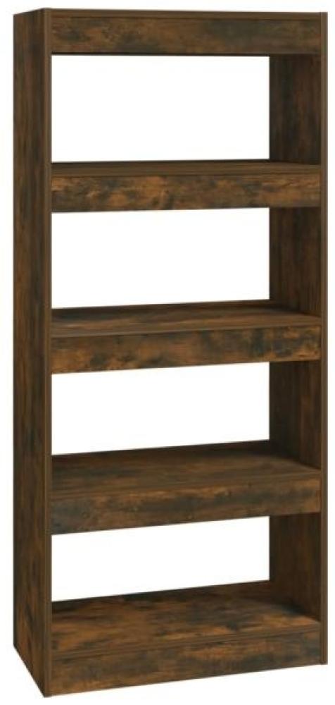 vidaXL Bücherregal/Raumteiler Räuchereiche 60x30x135 cm Holzwerkstoff 813605 Bild 1