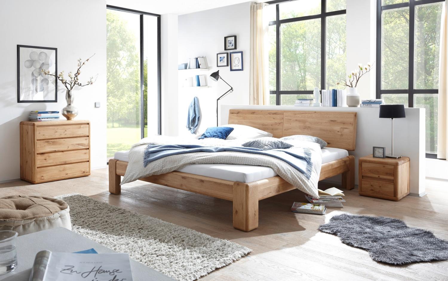 Doppelbett 180x200 cm Wildeiche massiv Verona Bild 1