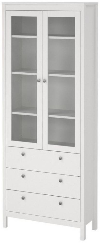 ebuy24 Vitrine Madrid Vitrinenschrank 2 Glastüren 3 Schubladen we Bild 1