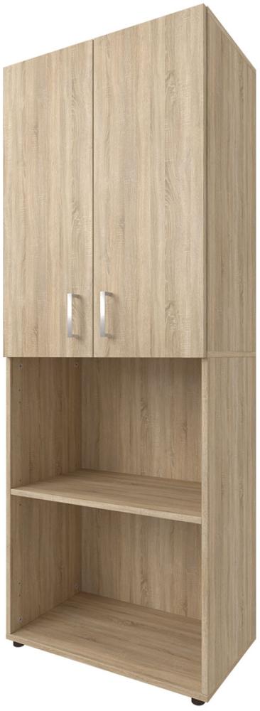 Aktenschrank >Trio< in Sonoma-Eiche - 57x154x34,5cm (BxHxT) Bild 1