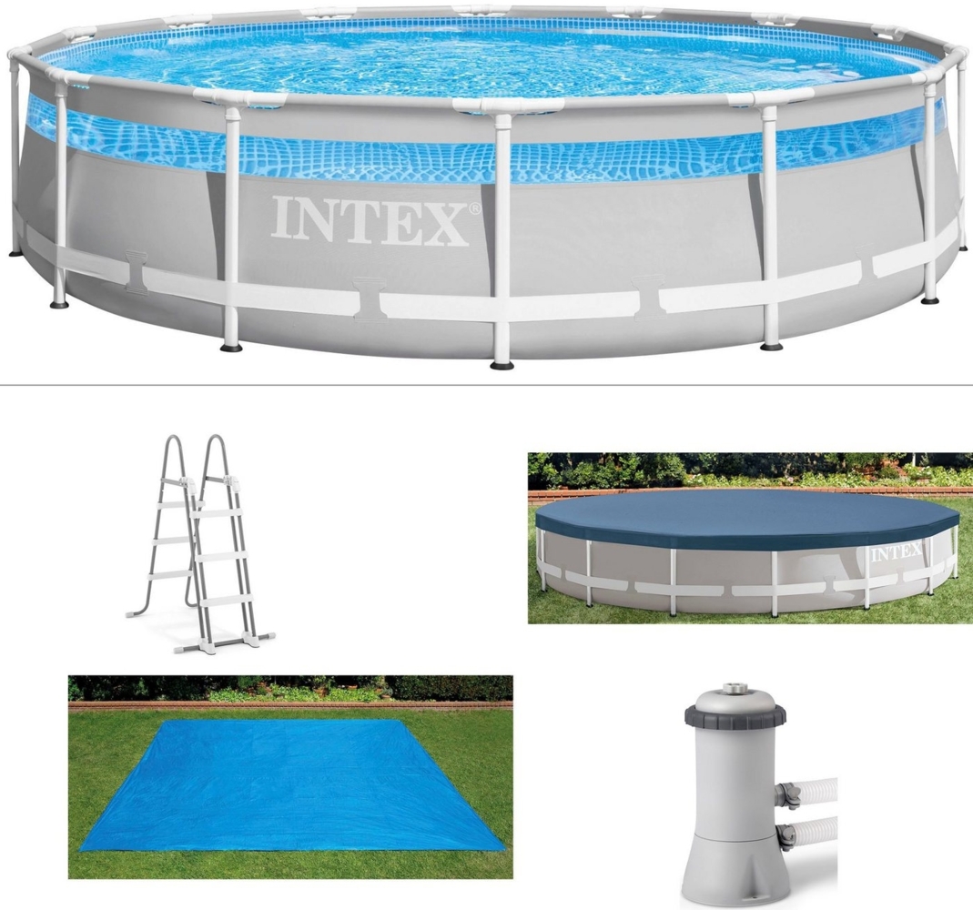 Intex Framepool Clearview Prism Frame Pool, ØxH: 422x107 cm, massive Konstruktion aus pulverbeschichtetem Stahl Bild 1