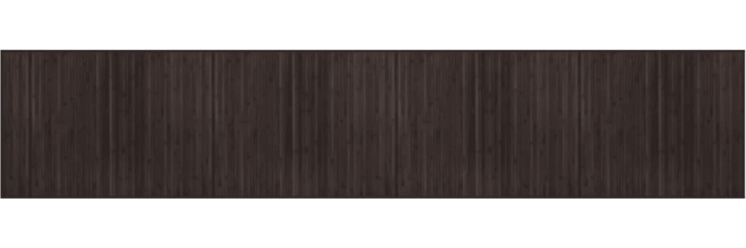 vidaXL Teppich Rechteckig Dunkelbraun 80x400 cm Bambus 376923 Bild 1