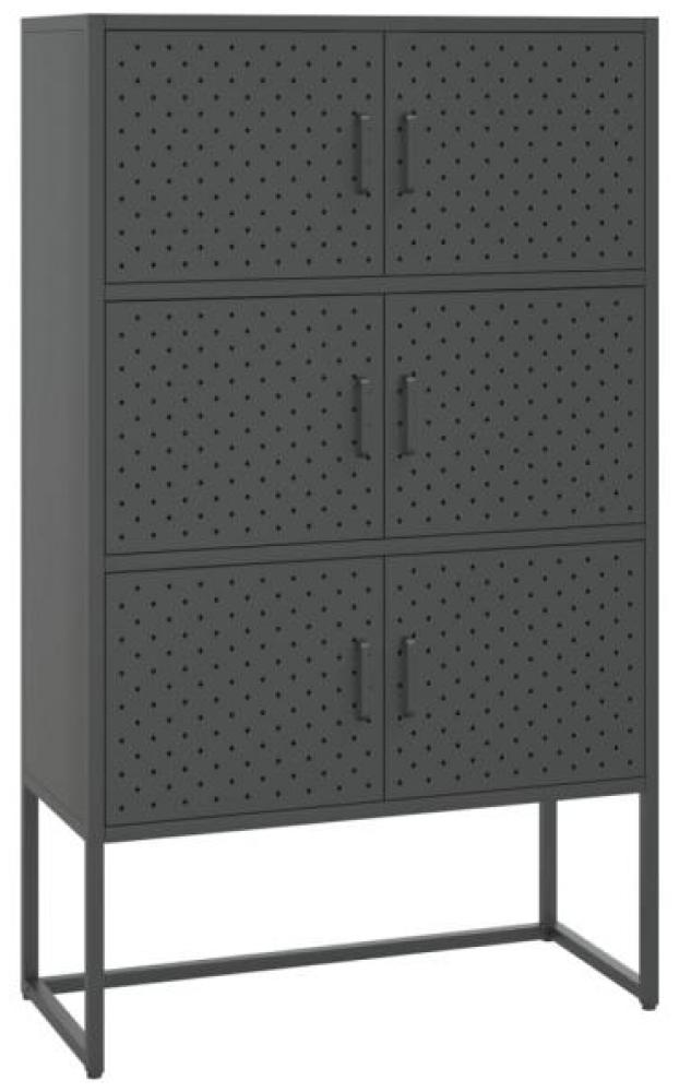 vidaXL Highboard Anthrazit 80 x 35 x 135 cm Stahl [335879] Bild 1
