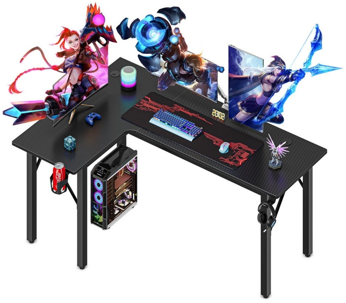 Dripex Eckschreibtisch Gaming Tisch L-förmiger Schreibtisch Computertisch 145x110 cm Bild 1