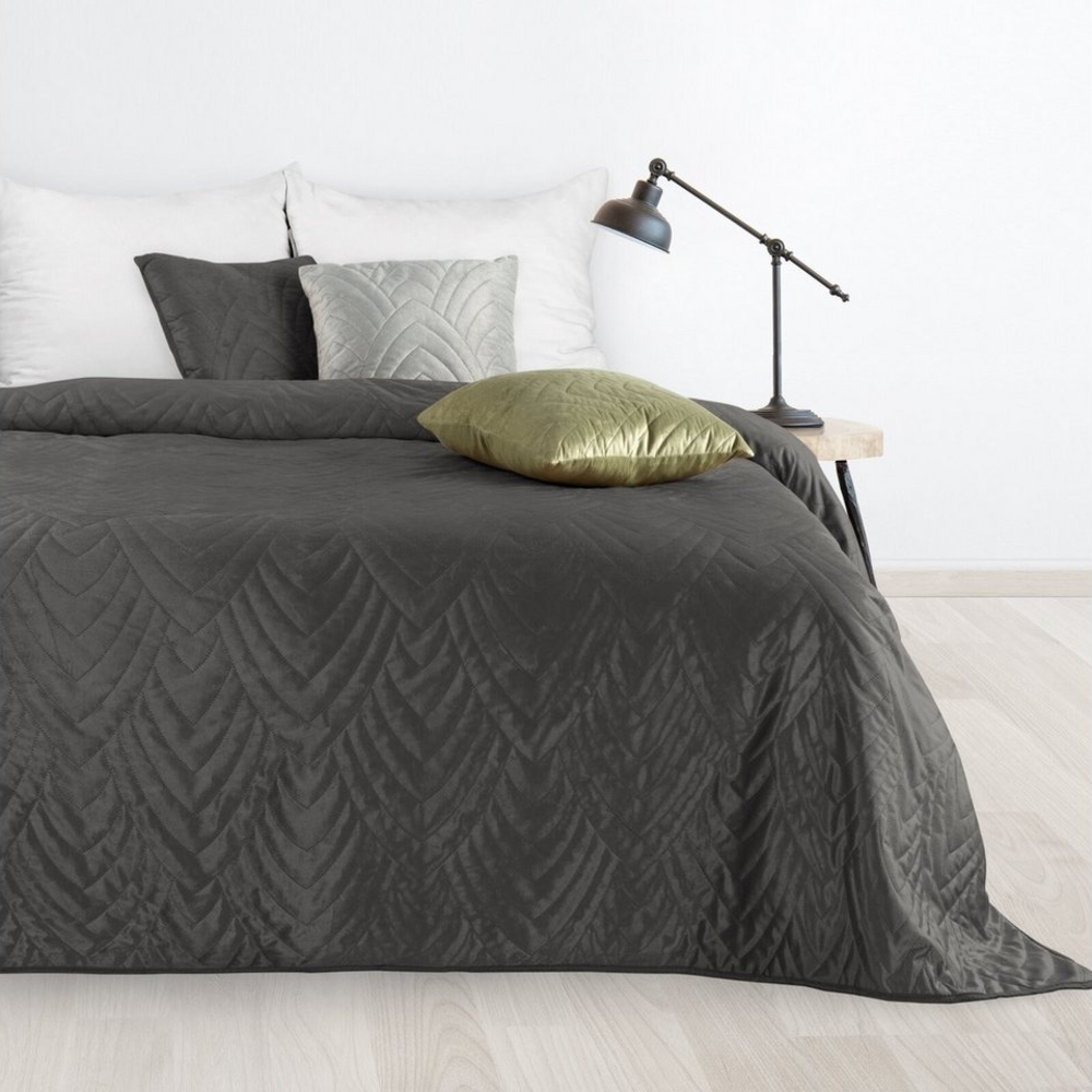 Eurofirany Tagesdecke LUIZ6 Wende-Bettüberwurf aus Samt – gesteppt, in drei Größen, zweiseitig, gesteppte Decke Bild 1