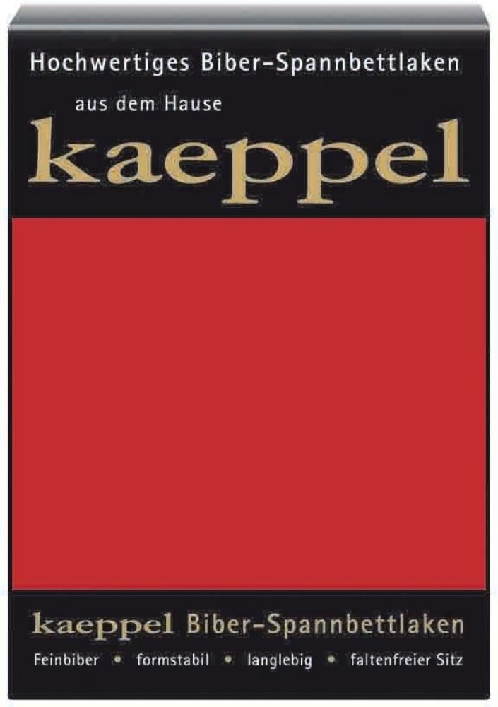 Kaeppel Biber Spannbettlaken Einfarbig Karmin 140x200 cm - 160x200 cm Bild 1