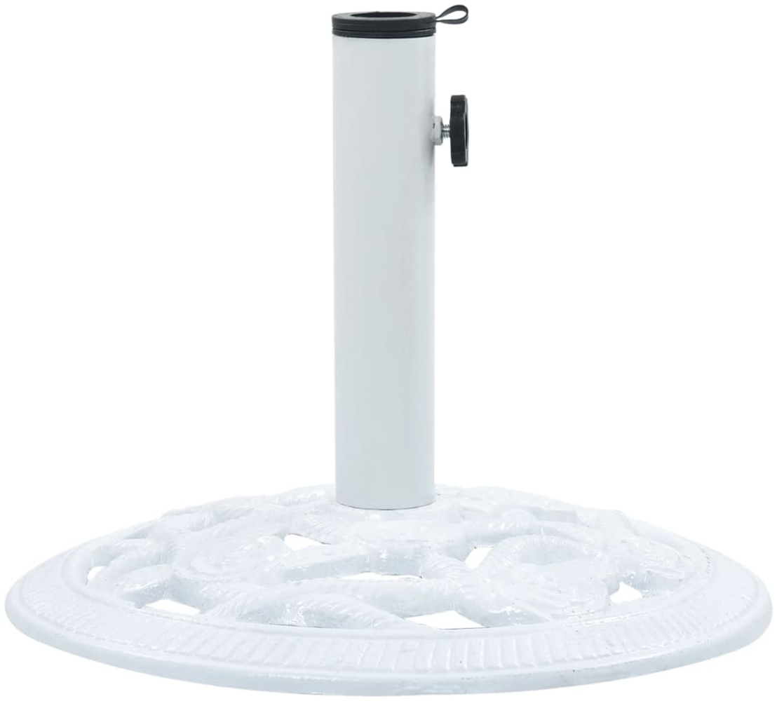 vidaXL Sonnenschirmständer Weiß 9 kg 40 cm Gusseisen 47864 Bild 1