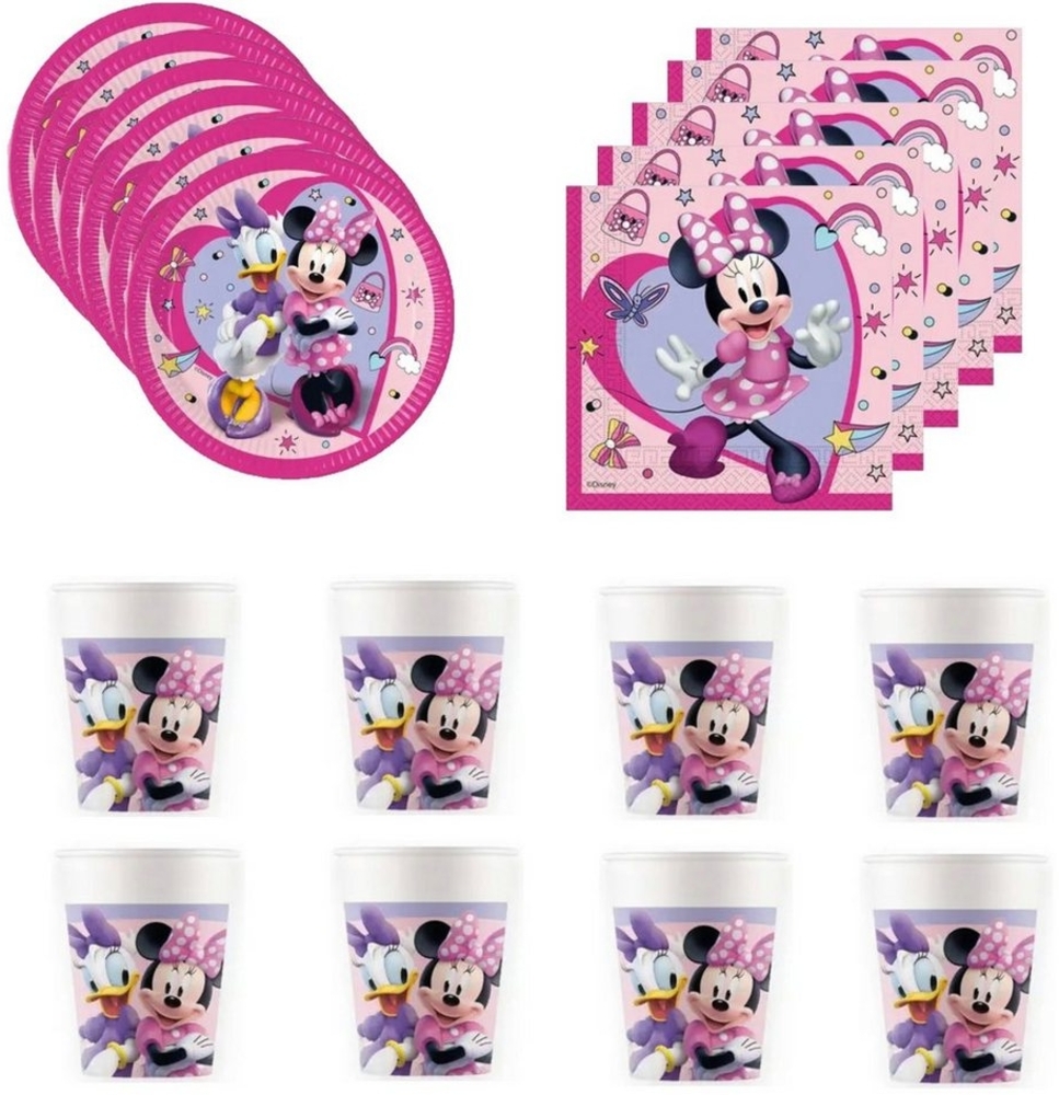 Disney Kindergeschirr-Set Disney Minnie Maus Daisy Duck Geburtstag Deko Set 36tlg. (36-tlg), 8 Personen Bild 1