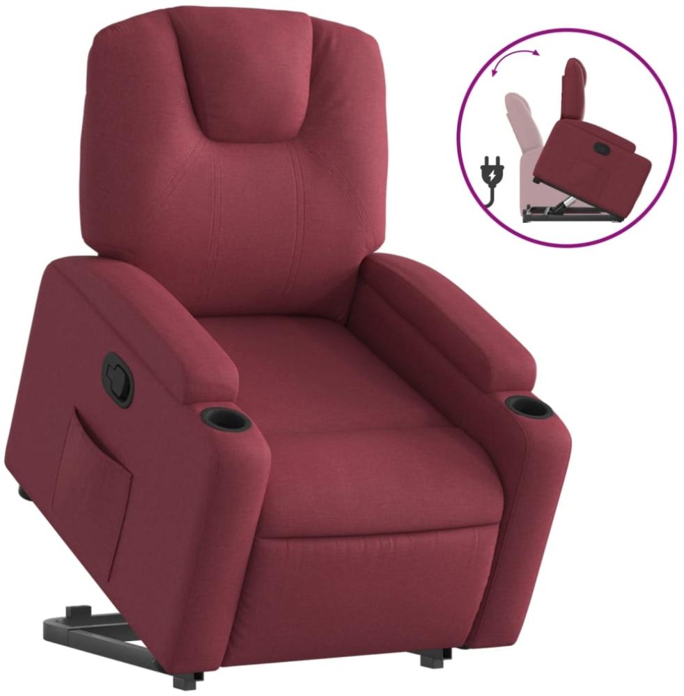 vidaXL Relaxsessel mit Aufstehhilfe Weinrot Stoff 3204371 Bild 1