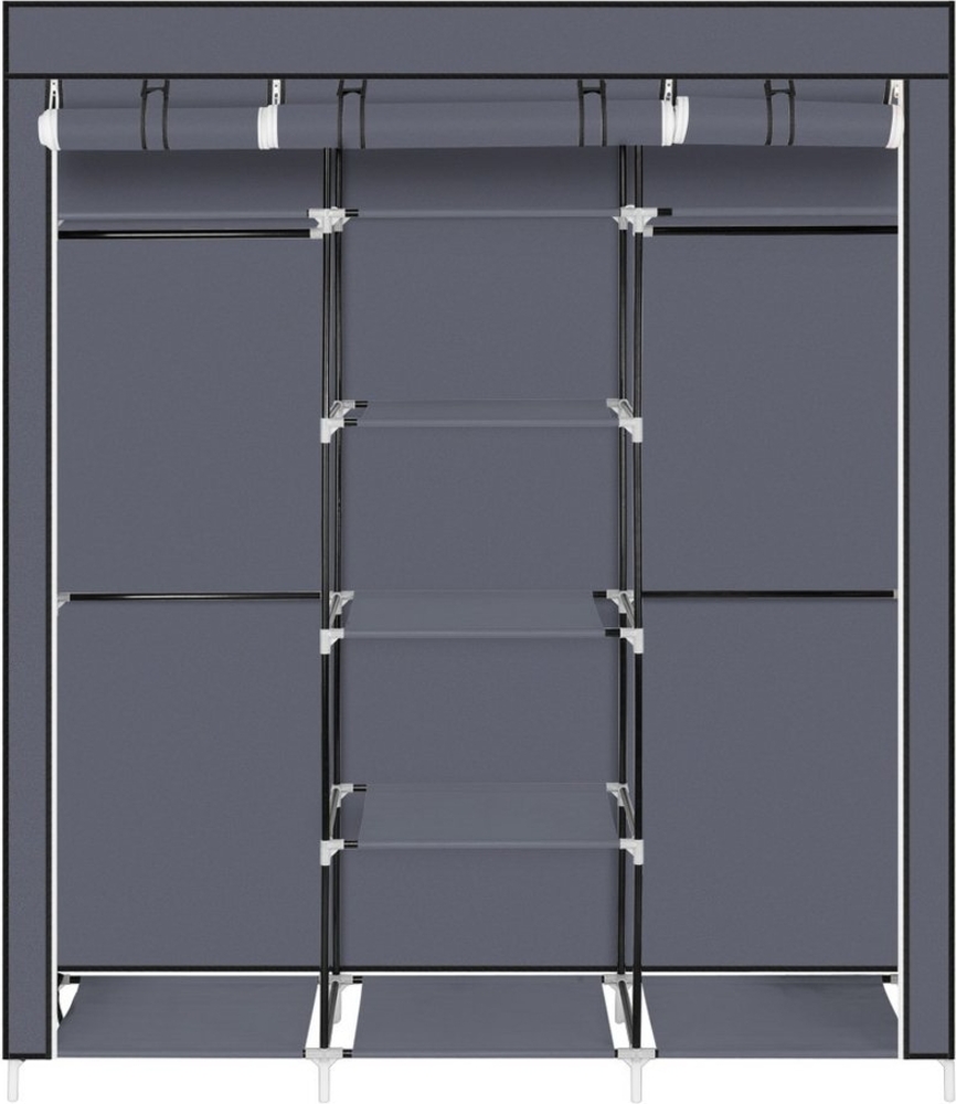 VINGLI Stoffschrank Kleiderschrank, 150 x 45 x 175 cm, Faltschrank, Stoffschrank mit Kleiderstange Bild 1