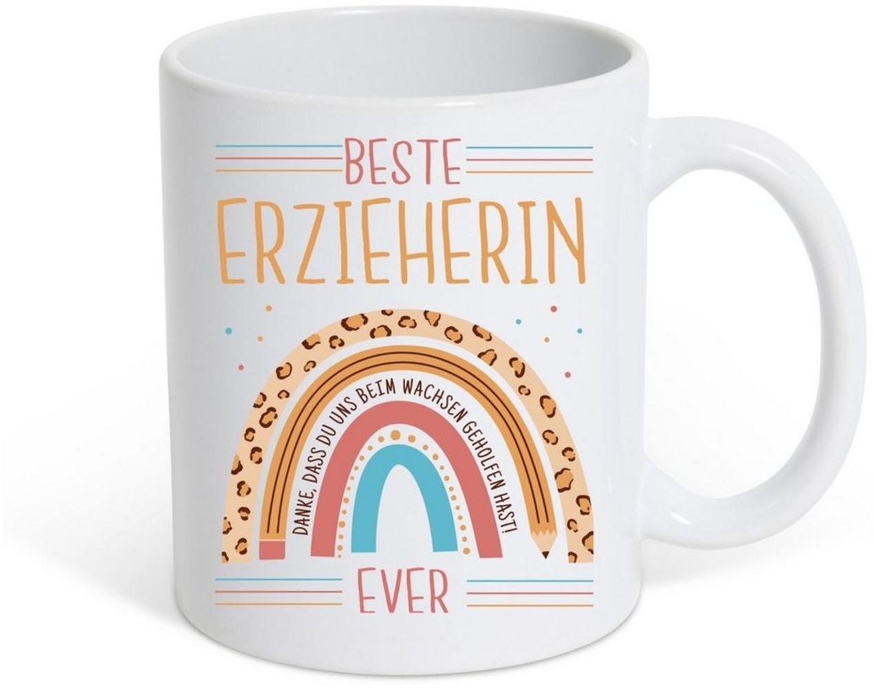 Youth Designz Tasse Beste Erzieherin Ever Kaffeetasse Geschenk und Süßem Spruch, Keramik, mit trendigem Druck Bild 1