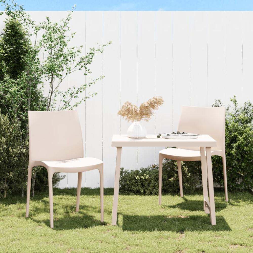 vidaXL Gartenstühle 2 Stk. Creme 50 x 46 x 80 cm Polypropylen 364733 Bild 1