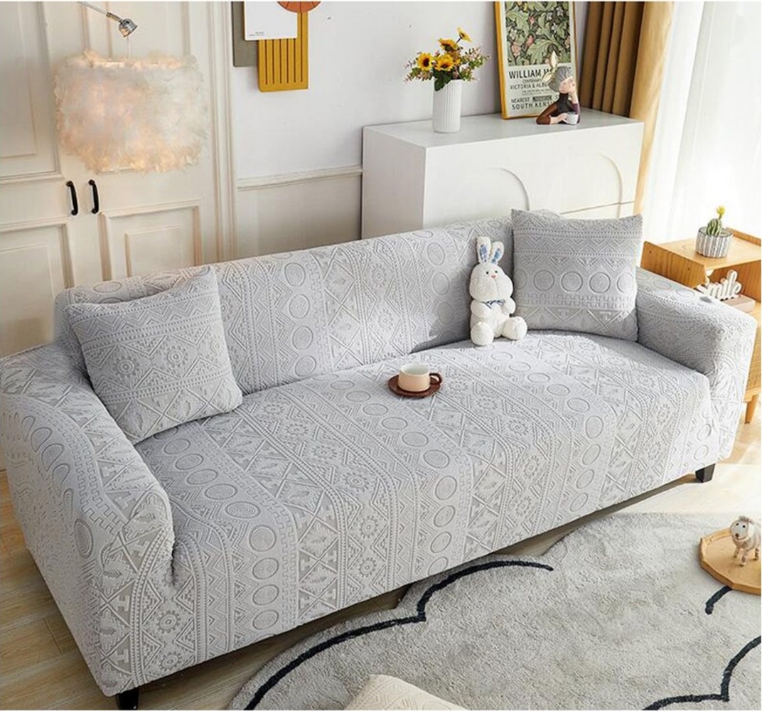 Lollanda Sofahusse Stretch-Sofabezug Elastisch Couch Sesselbezug mit dezentem Muster Bild 1