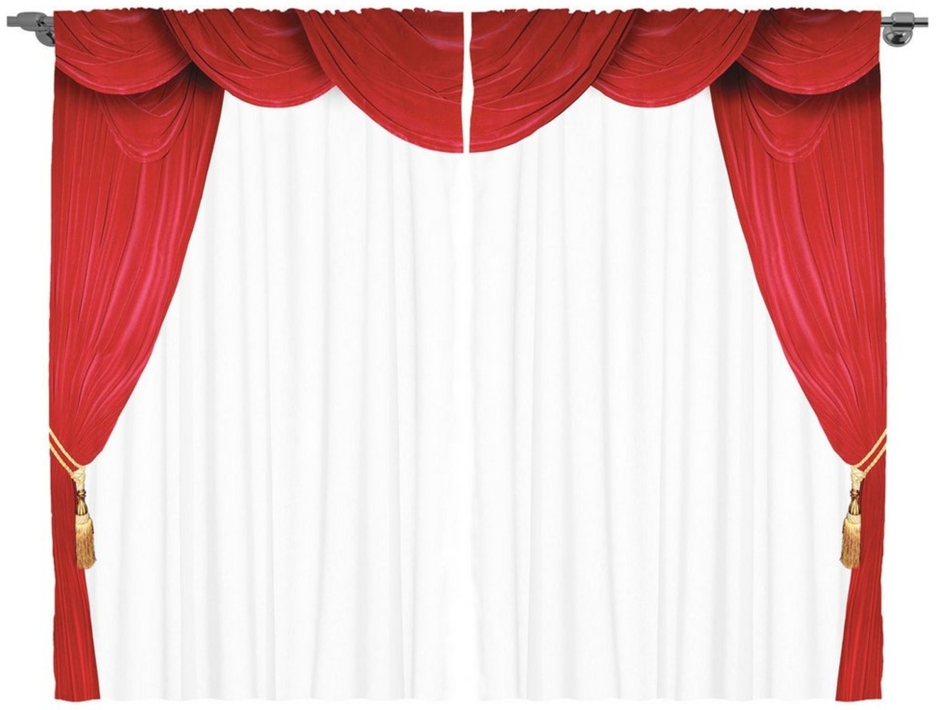 Abakuhaus Gardine Schlafzimmer Kräuselband Vorhang mit Schlaufen und Haken, Theater Klassische Bühne Vorhänge öffnen Bild 1