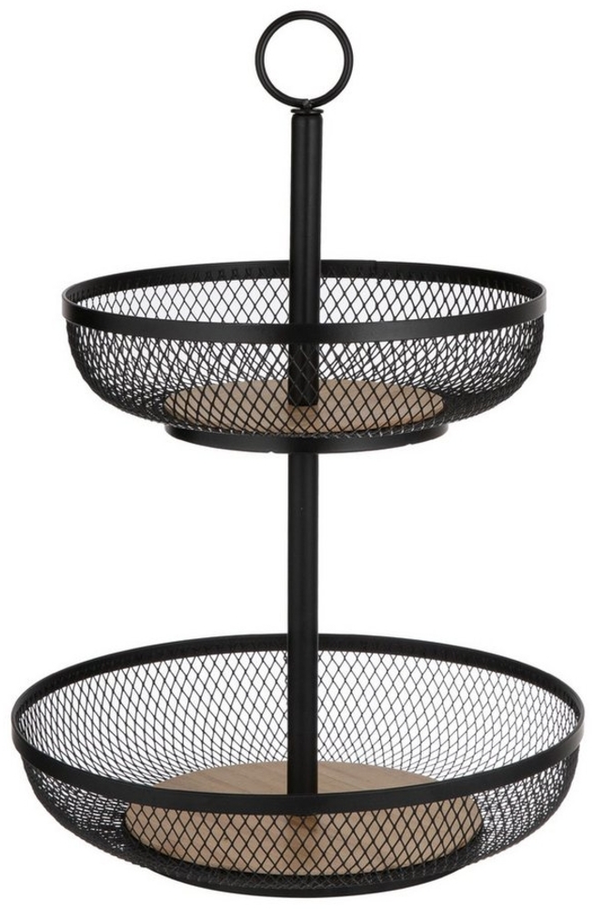 Ladelle Etagere, Eisen/Kiefer, 2 Etagen, Modern, Robust, aus Eisen und Kiefer, 31,5x31,5x45cm Bild 1