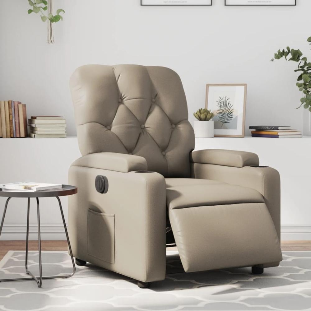 vidaXL Relaxsessel Elektrisch Cappuccino-Braun Kunstleder 3204764 Bild 1