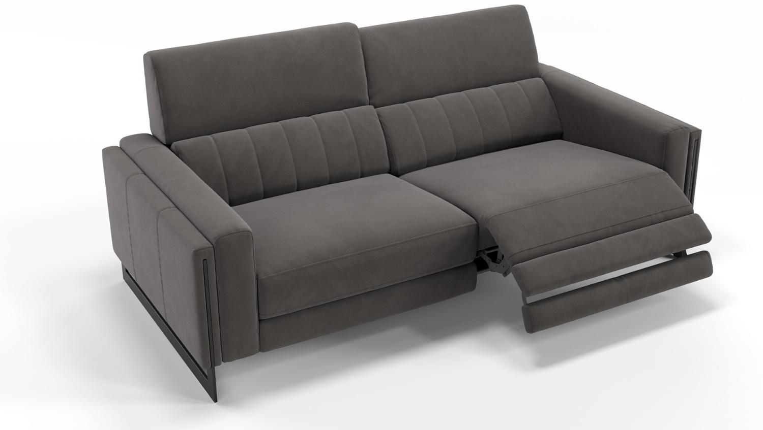 Sofanella 2-Sitzer MARA Stoffsofa Stoffcouch Designercouch in Dunkelgrau Bild 1