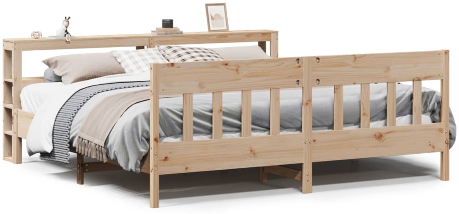 vidaXL Massivholzbett ohne Matratze 180x200 Kiefernholz 3306255 Bild 1