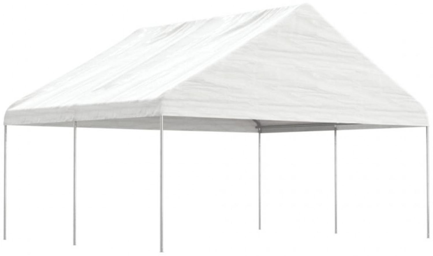 vidaXL Pavillon mit Dach Weiß 4,46x5,88x3,75 m Polyethylen 3155518 Bild 1