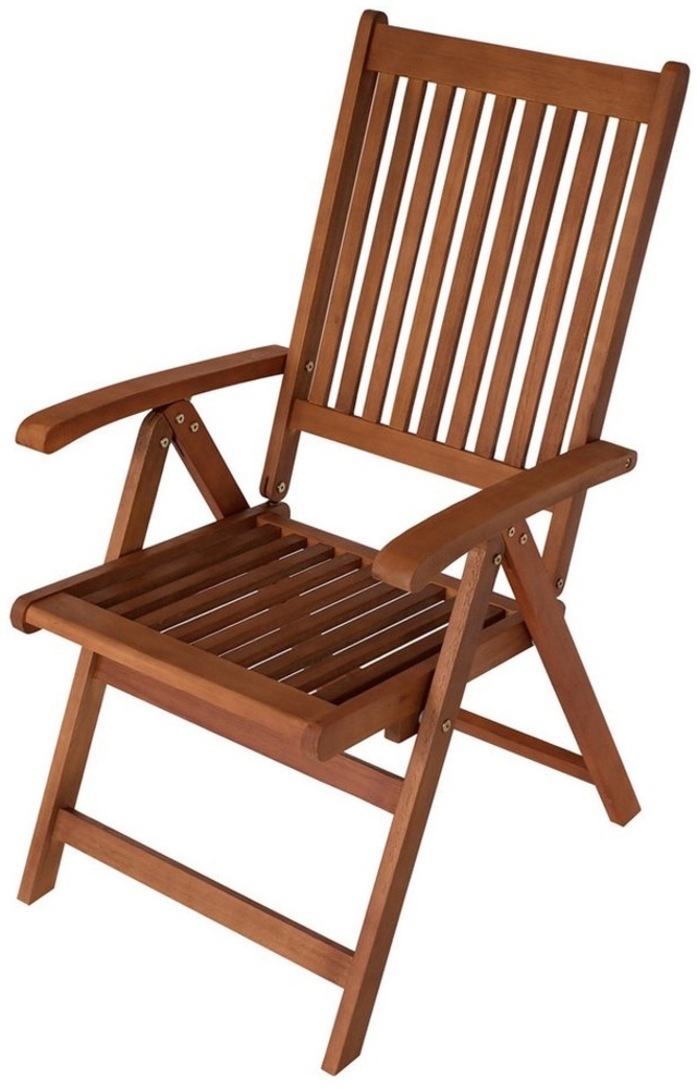 TPFGarden Gartenstuhl LAGUNA (Klappstuhl - Gartenstuhl 2-er Set- Eukalyptus geölt, FSC®-zertifiziert), Hochwertiger Outdoor Stuhl mit den Maßen (BxHxT): 58 x 108 x 70 cm Bild 1