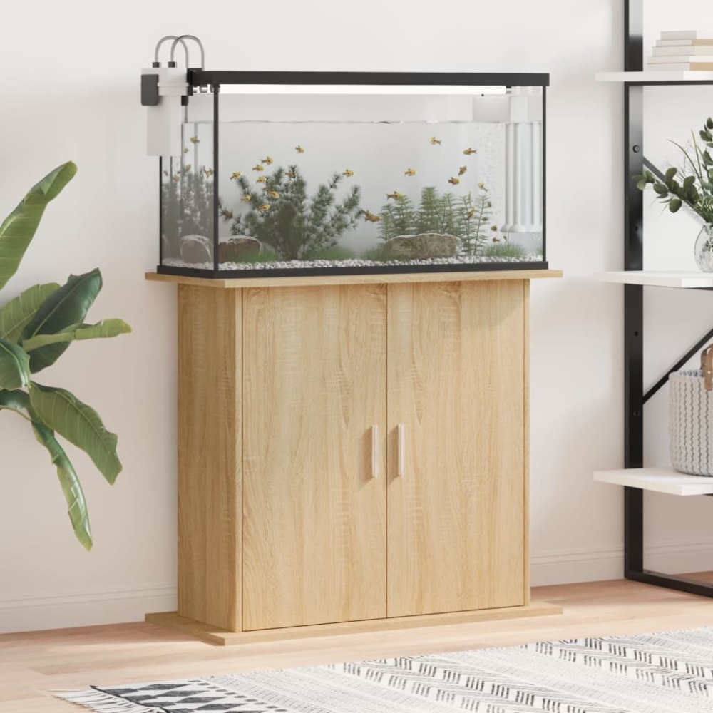 vidaXL Aquariumständer Sonoma-Eiche 81x36x73 cm Holzwerkstoff 833602 Bild 1