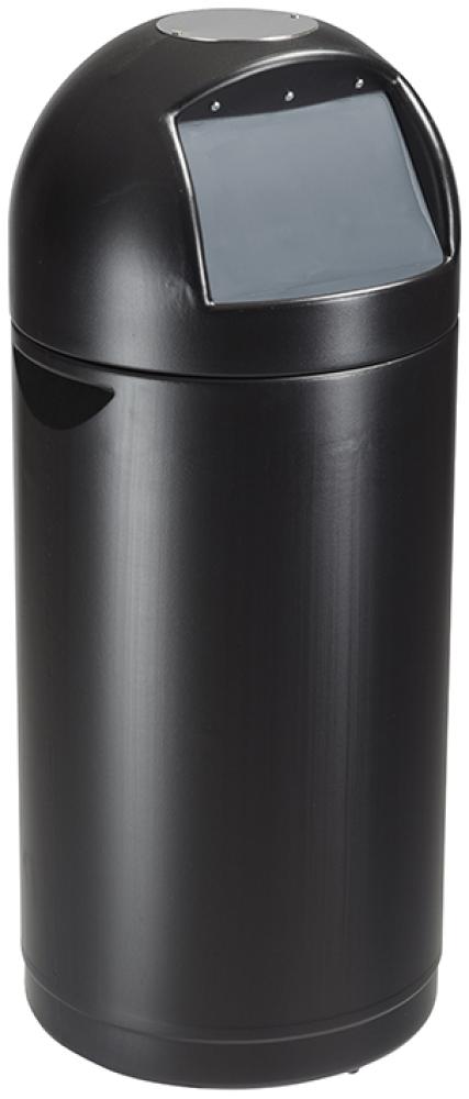 Rossignol 58033 Cyvomax "Green" Abfallbehälter 52L aus recyceltem Polyethylen mit Einwurfklappe, Farbe Schwarz Bild 1