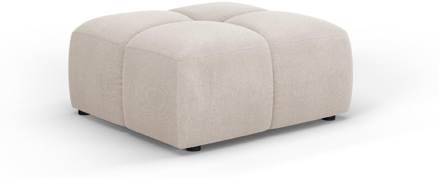 Micadoni Hocker Serena Small Strukturierter Stoff, Beige Bild 1