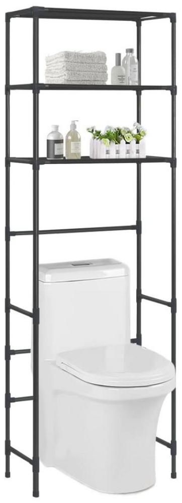 DOTMALL Standregal Badezimmerregal Toilettenregal WC Standregal mit 3 Ablagen 53x28x169cm Bild 1