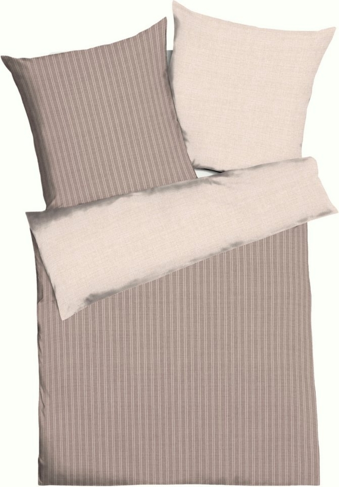 Kaeppel Wendebettwäsche Eternity Combo Bettwäsche, Satin mit seidigem Glanz, Streifen-Design, Mako-Satin, 3 teilig Bild 1