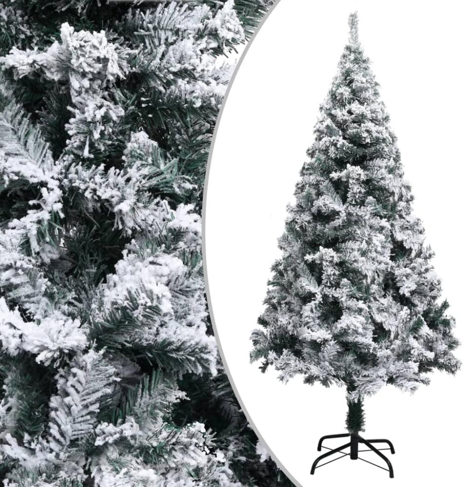 vidaXL Künstlicher Weihnachtsbaum mit Schnee Grün 150 cm PVC 320963 Bild 1