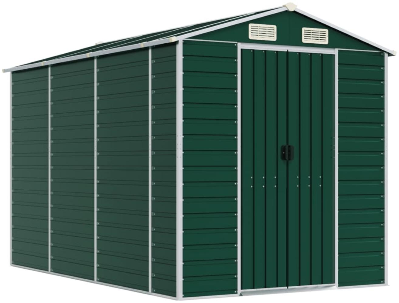 vidaXL Gartenhaus Grün 191 x 300 x 198 cm Verzinkter Stahl 3188233 Bild 1