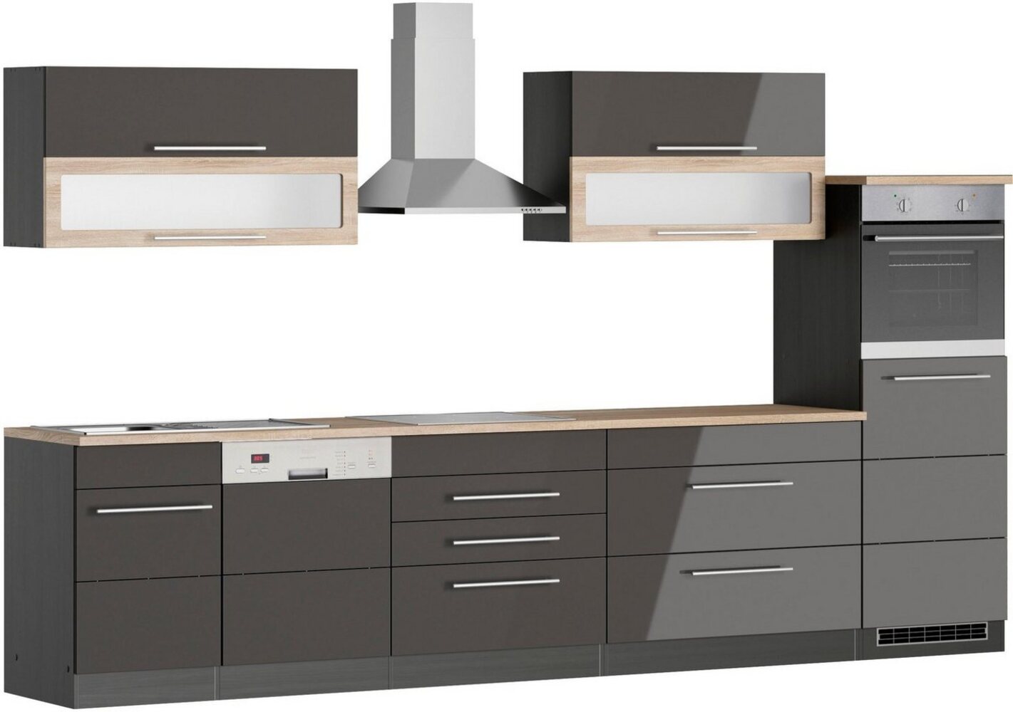 KOCHSTATION Küchenzeile KS-Wien, Breite 350 cm, wahlweise mit E-Geräten Bild 1