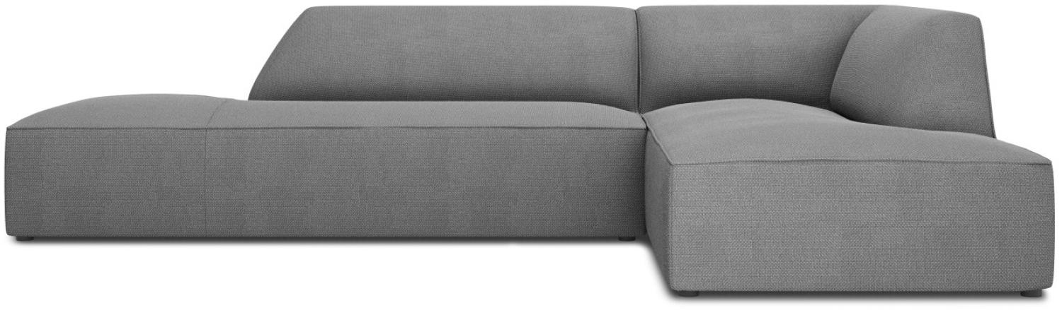 Micadoni 4-Sitzer Modular Ecke rechts Sofa Ruby | Bezug Grey | Beinfarbe Black Plastic Bild 1