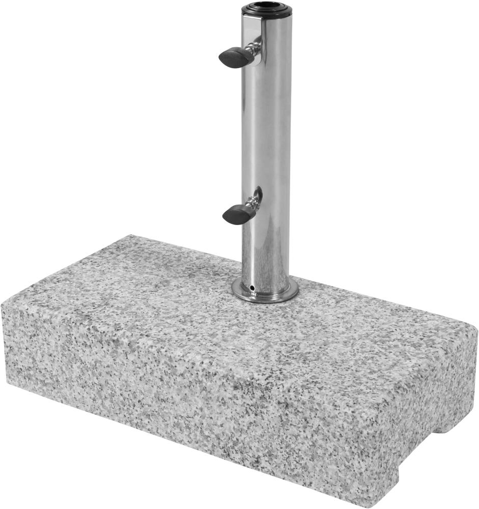 Doppler Granitsockel 25 kg für Rohr ø 25 x 48 mm Schirmsockel 45 x 22 x 10 cm Bild 1