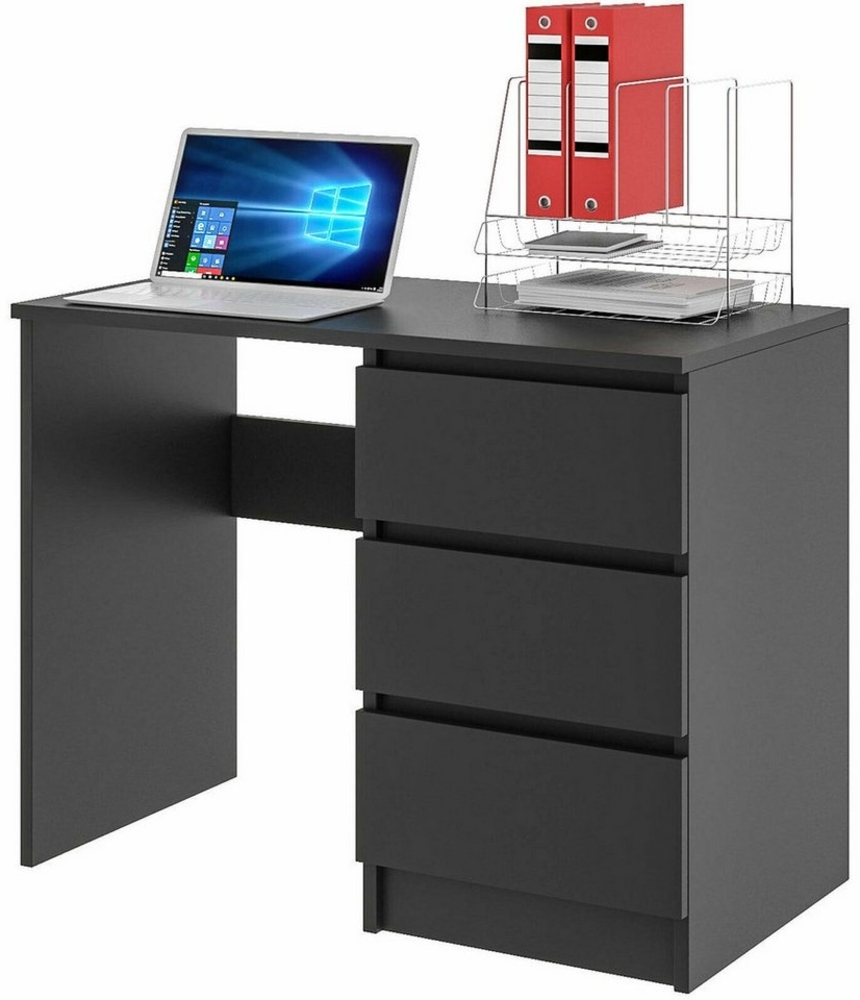 pressiode Schreibtisch Schreibtisch - Schwarz Bürotisch - Computertisch Laptoptisch Bild 1