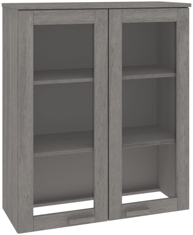 Aufsatz für Highboard Hellgrau 85 x 35 x 100 cm Massivholz Kiefer [340507] Bild 1