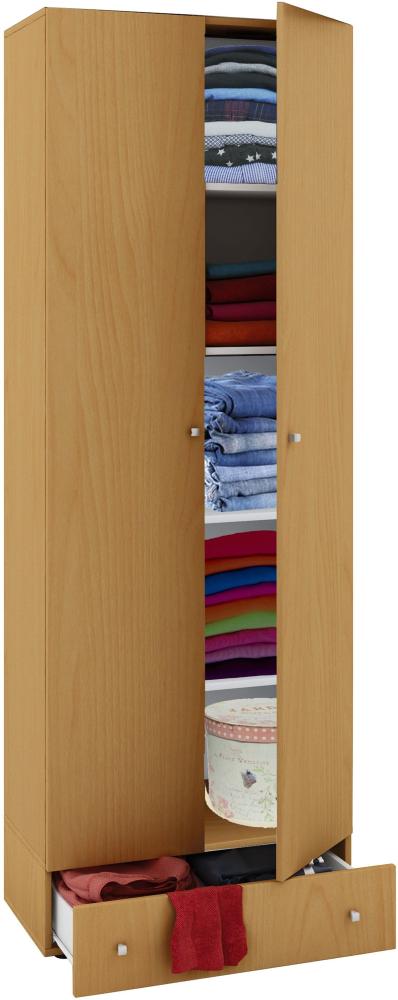 Mehrzweckschrank Kleiderschrank Hochschrank Garderobe Flur Schrank Buche Dekor Bild 1