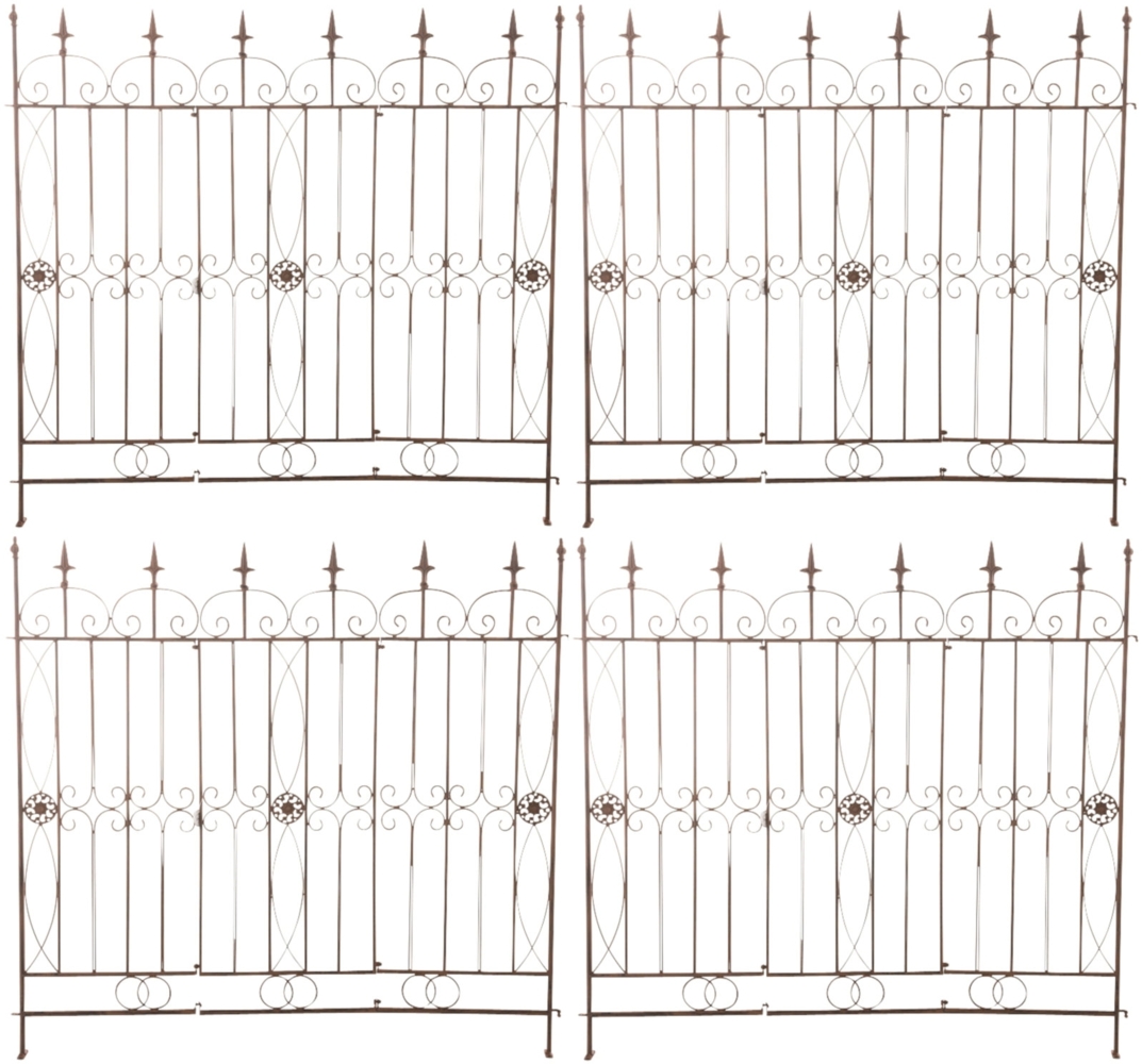 CLP 4er Set Gartenzäune Mangold,antik braun Bild 1