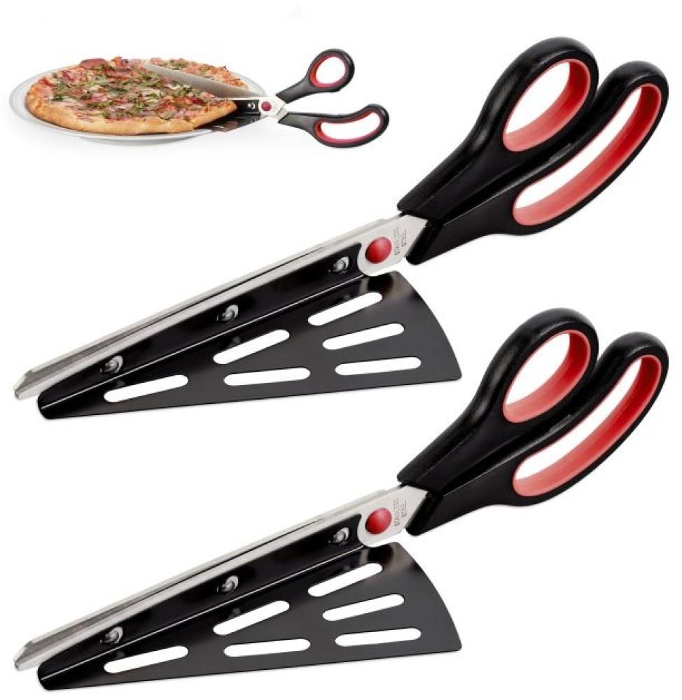 2 x schwarz-rote Pizzaschere mit Heber 10047710 Bild 1