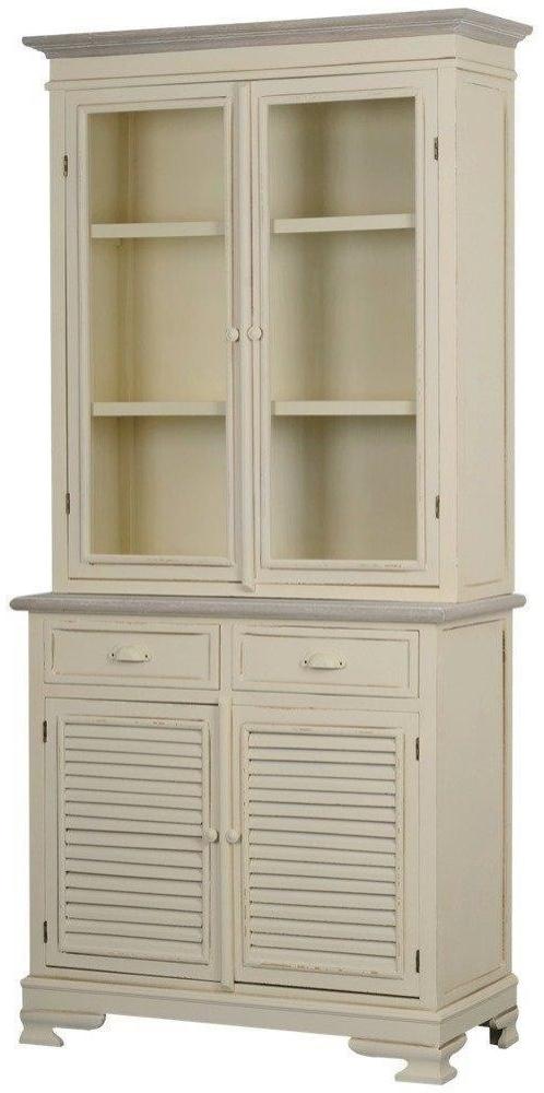 Livin Hill Buffetschrank Pesaro Cremefarben, oben und am Rand hellbraun PE01 Bild 1