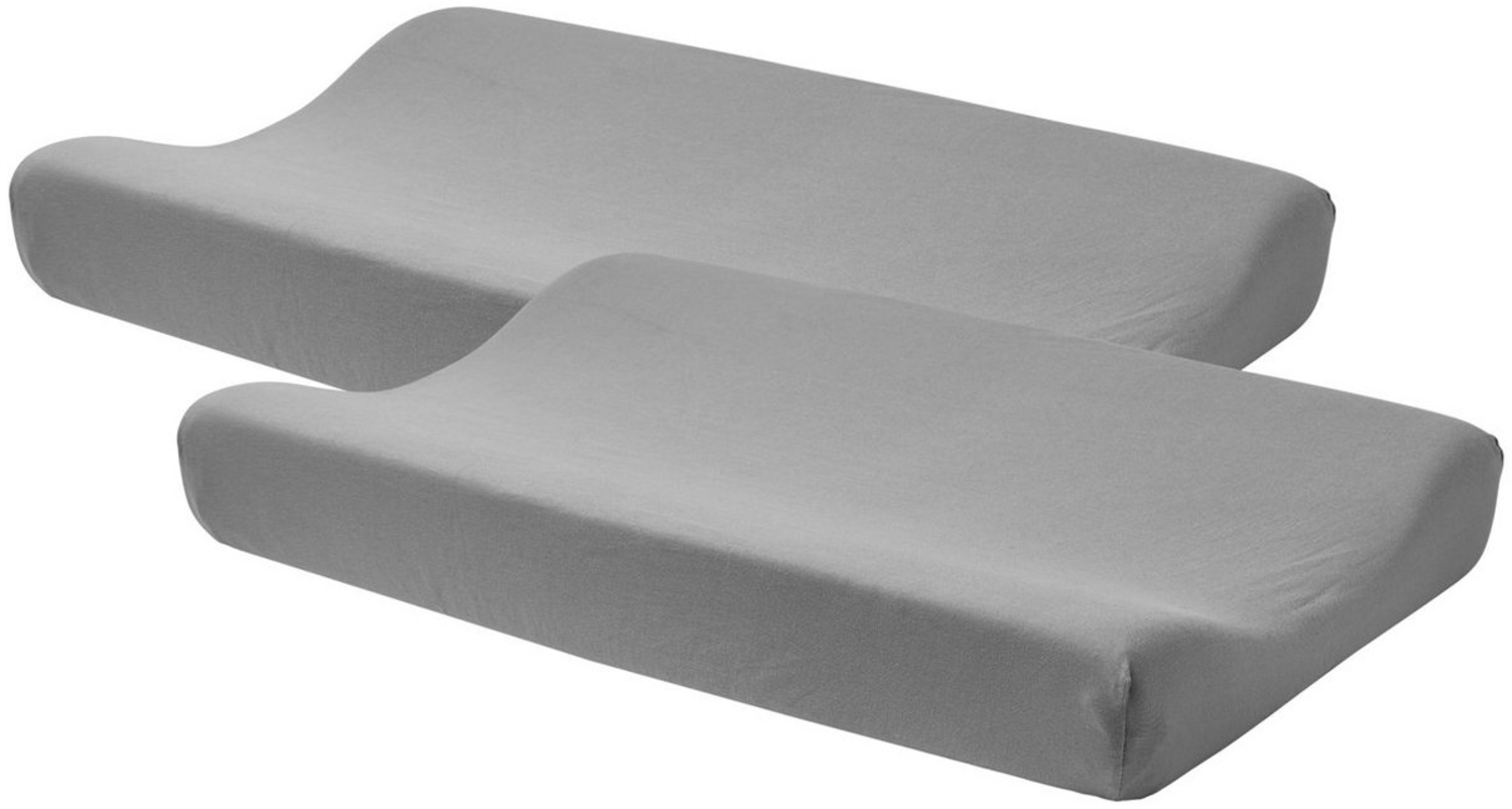 Meyco Baby Wickelauflagenbezug Uni Grey (2-tlg), 50x70cm Bild 1