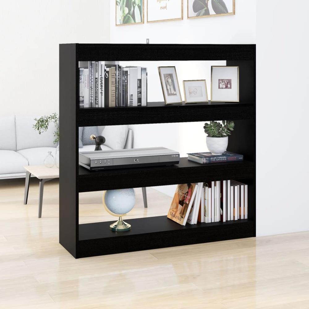 vidaXL Bücherregal/Raumteiler Schwarz 100x30x103 cm 811746 Bild 1