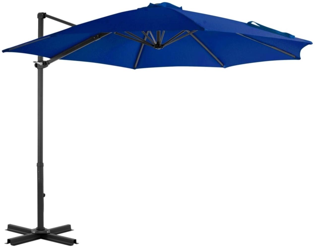 vidaXL Ampelschirm mit Aluminium-Mast 300 cm Azurblau 46989 Bild 1