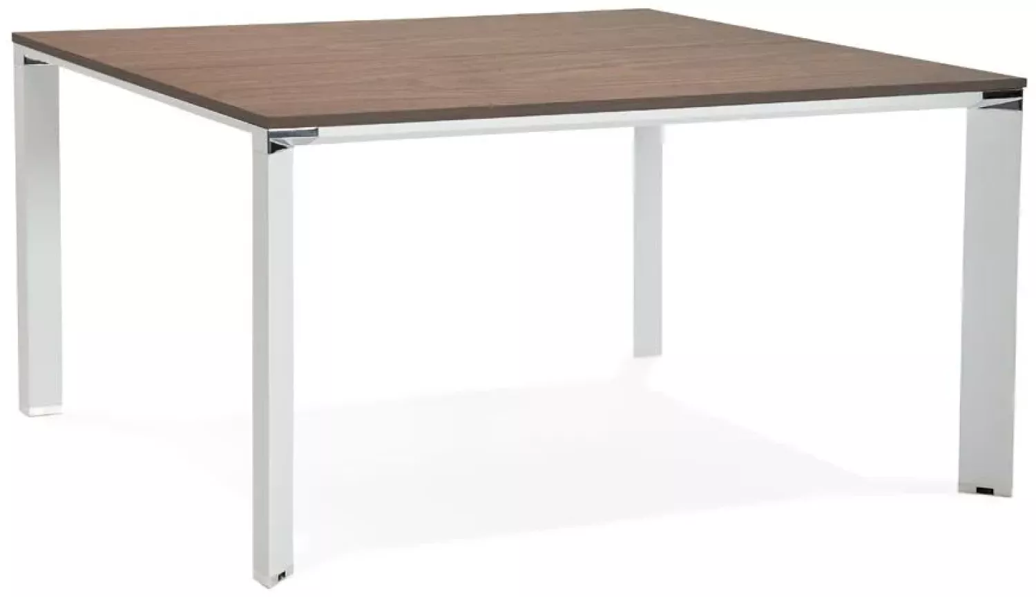 Kokoon Design Schreibtisch Efyra Holz Wallnuss und Weiß 140 cm Bild 1