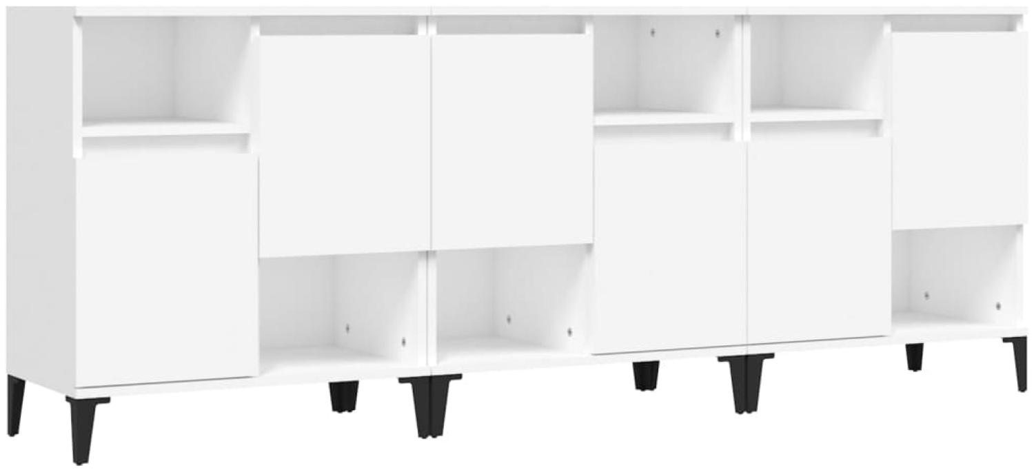 vidaXL Sideboards 3 Stk. Weiß 60x35x70 cm Holzwerkstoff 3185743 Bild 1