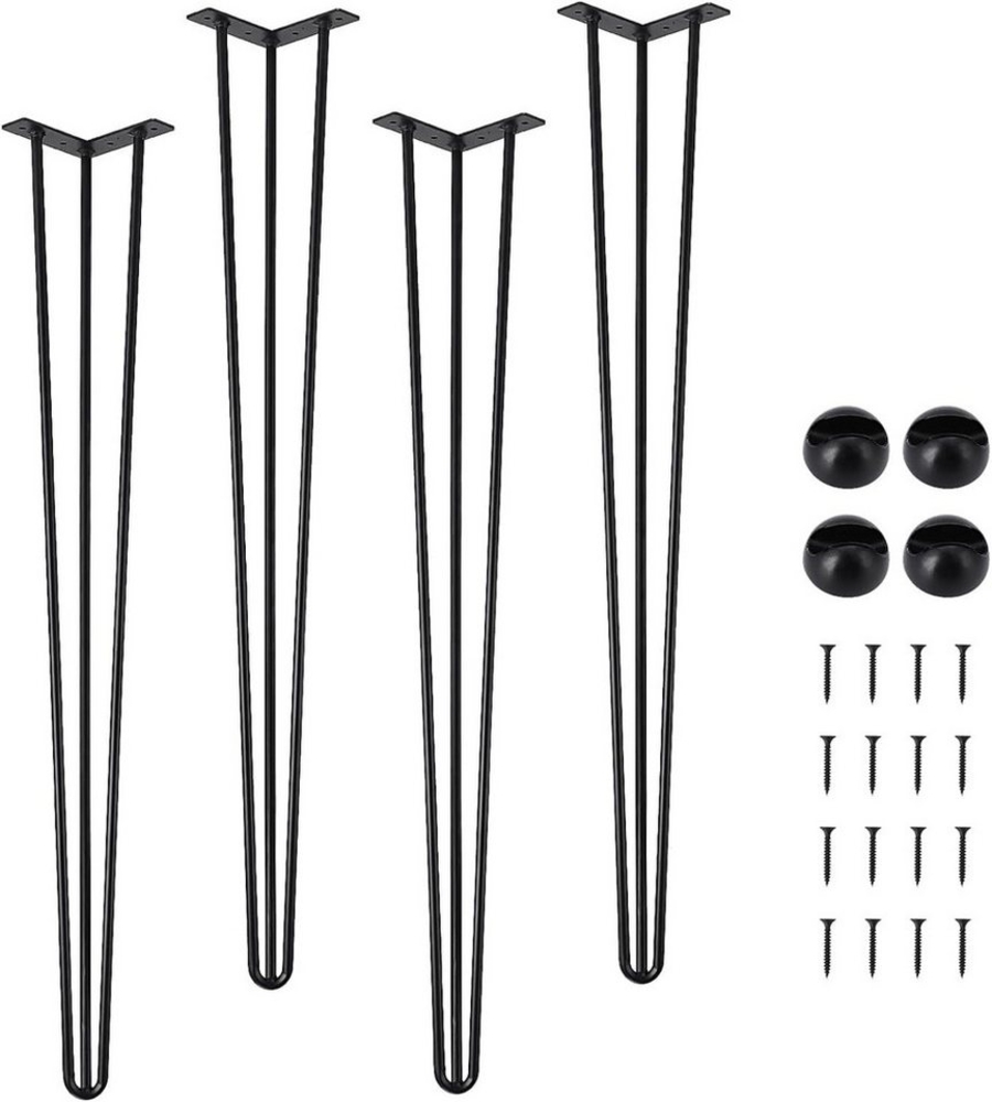 GarveeMore Tischbein 4x aus Metall,Haarnadel-Möbelbeine,obuste,moderne Tischbeine, Heimwerkerprojekte für Nachttisch,Couchtisch,Schreibtisch Bild 1